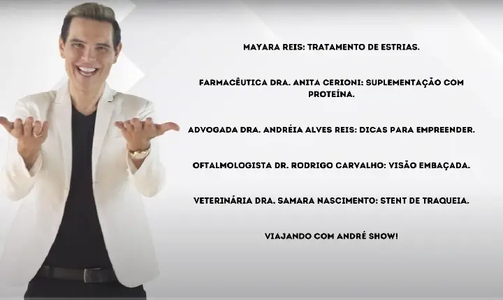 Assista agora ao Programa André Show exibido em 10/10/2026