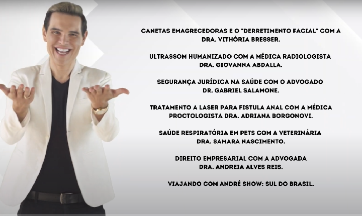 Assista agora ao Programa André Show exibido em 11/07/2026