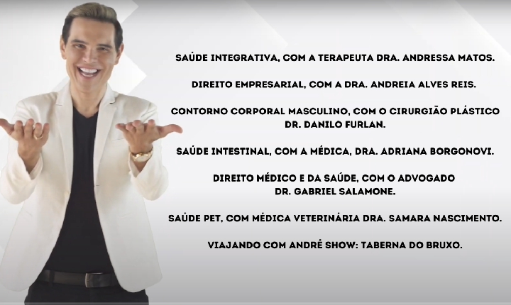 Assista agora ao Programa André Show exibido em 16/05/2026