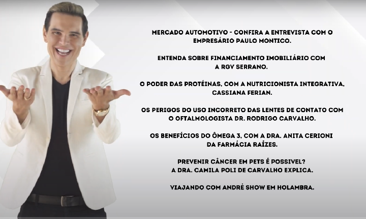 Assista agora ao Programa André Show exibido em 20/06/2026