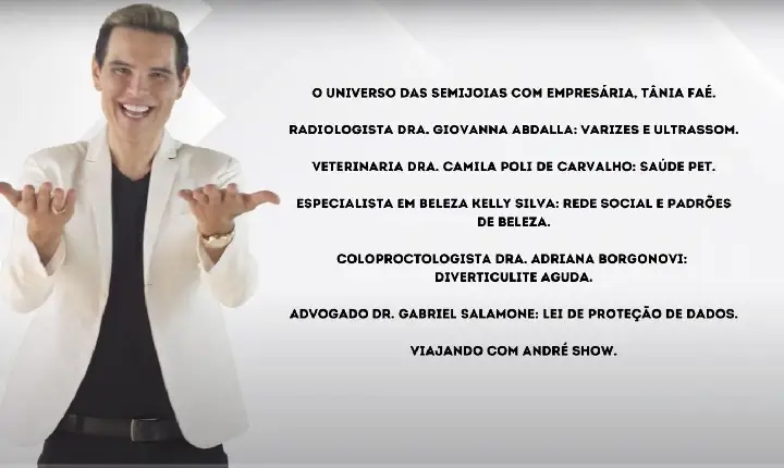 Assista agora ao Programa André Show exibido em 31/10/2026