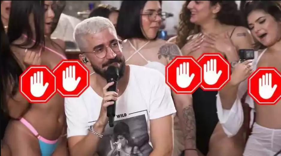 Musas da Privacy fazem topless coletivo em show de Leleco