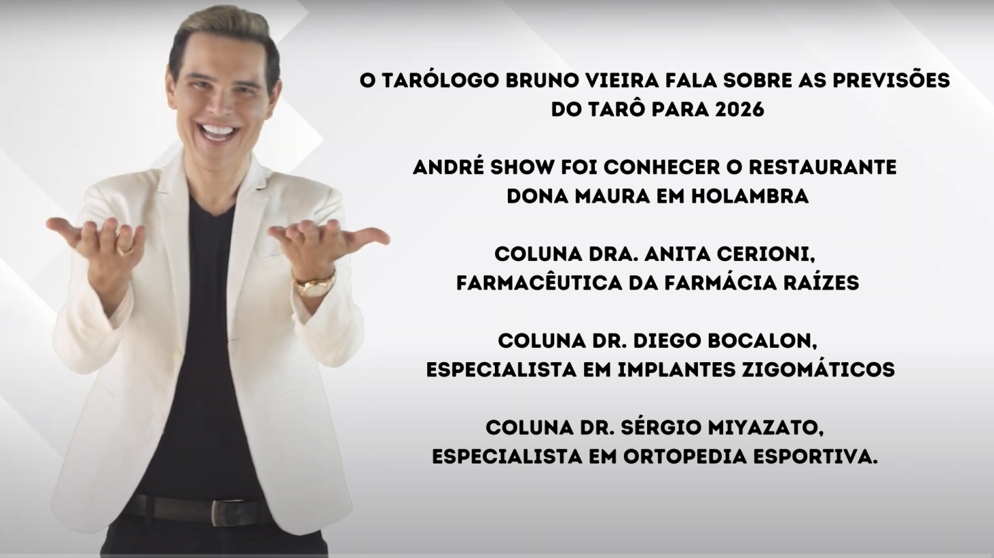 Assista agora ao Programa André Show exibido em 03/01/2026