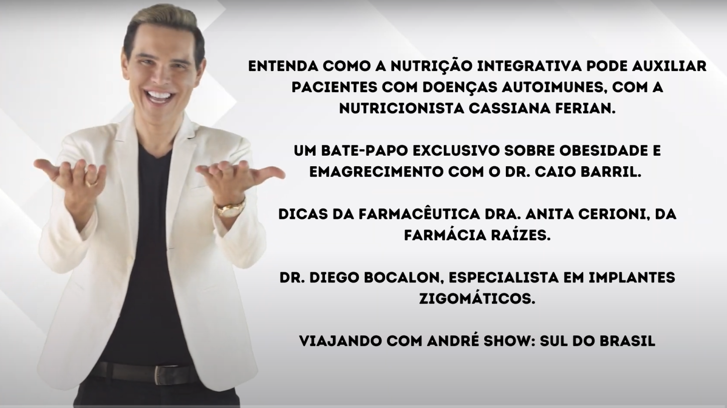 Assista agora ao Programa André Show exibido em 11/04/2026