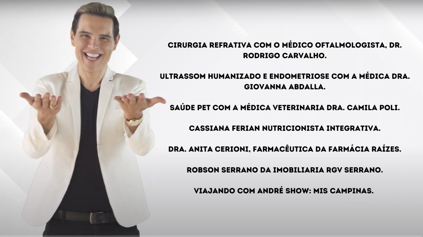 Assista agora ao Programa André Show exibido em 09/05/2026