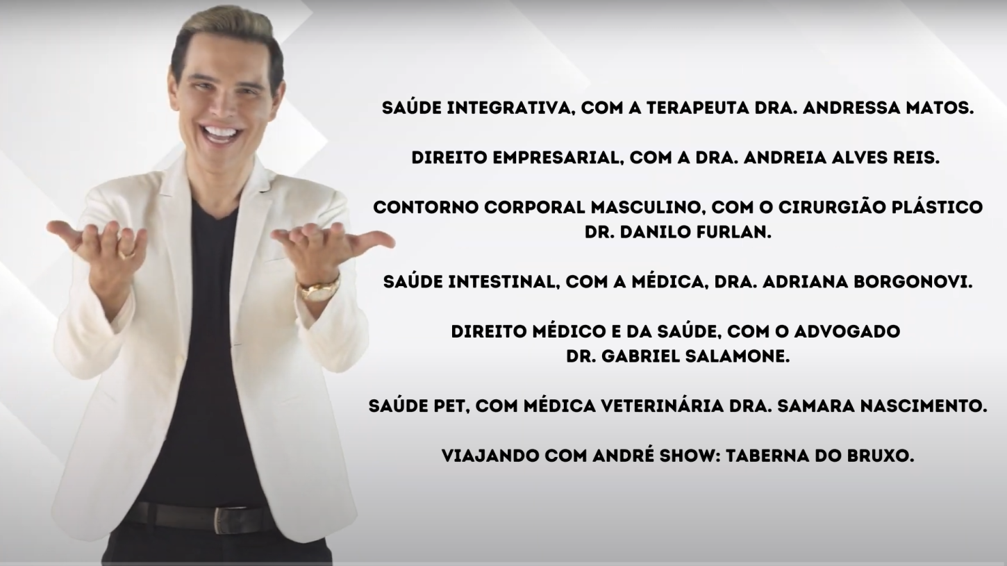 Assista agora ao Programa André Show exibido em 16/05/2026