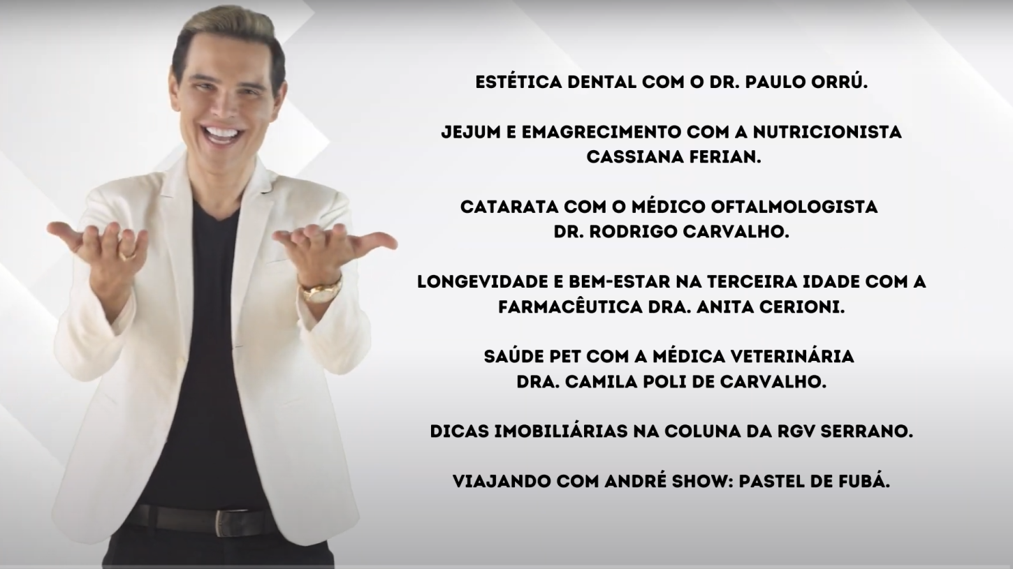 Assista agora ao Programa André Show exibido em 23/05/2026
