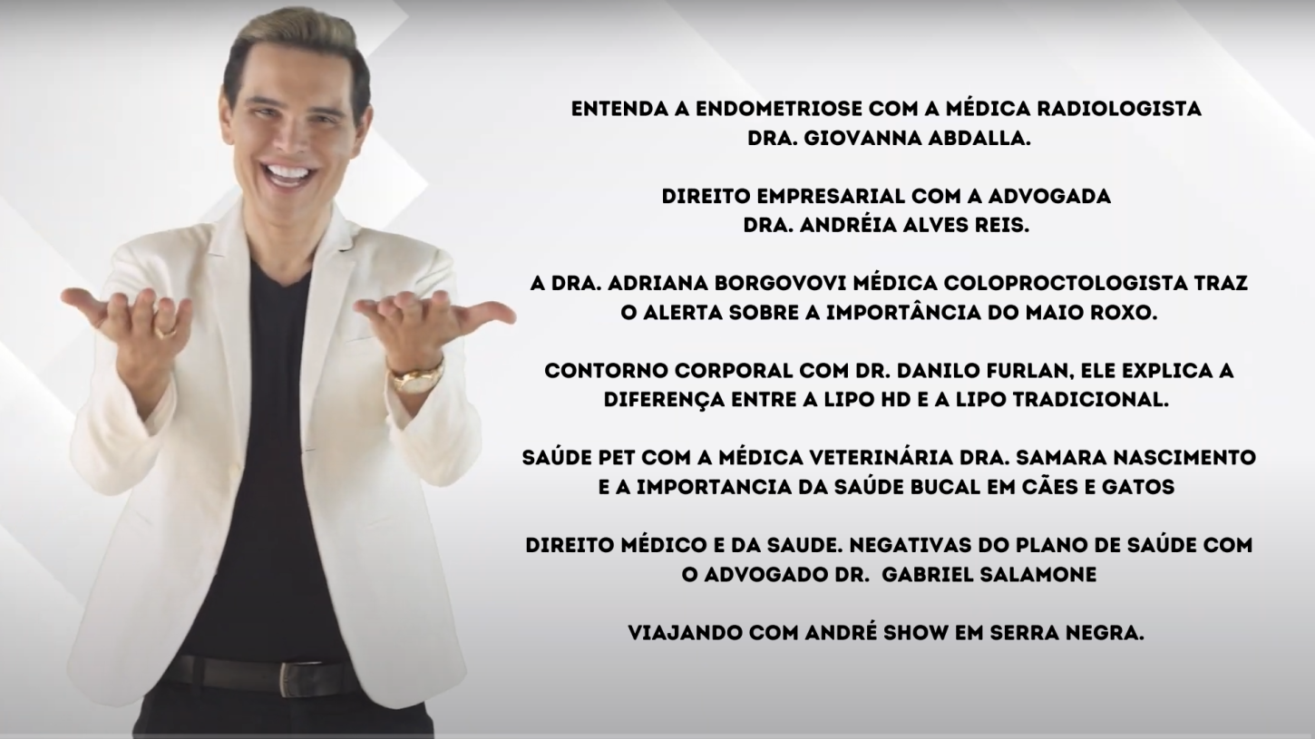 Assista agora ao Programa André Show exibido em 30/05/2026