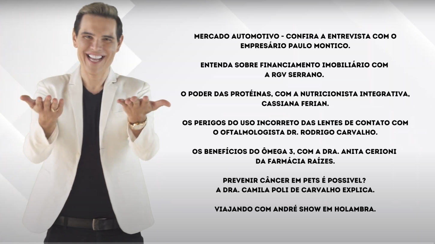 Assista agora ao Programa André Show exibido em 20/06/2026