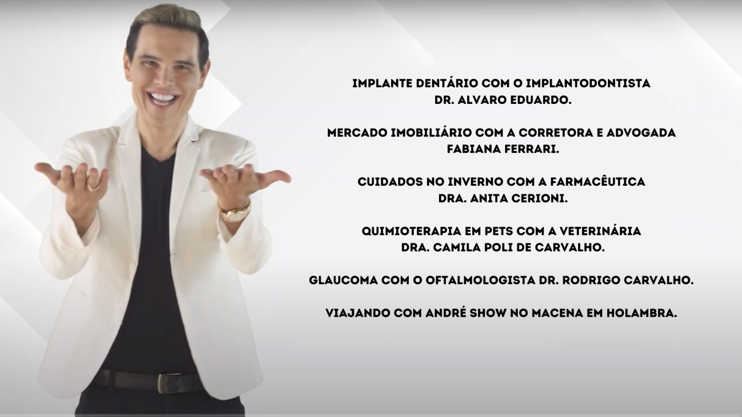 Assista agora ao Programa André Show exibido em 04/07/2026