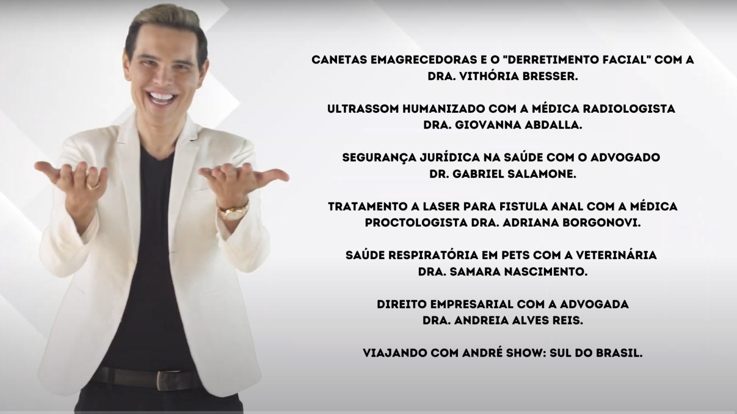 Assista agora ao Programa André Show exibido em 11/07/2026