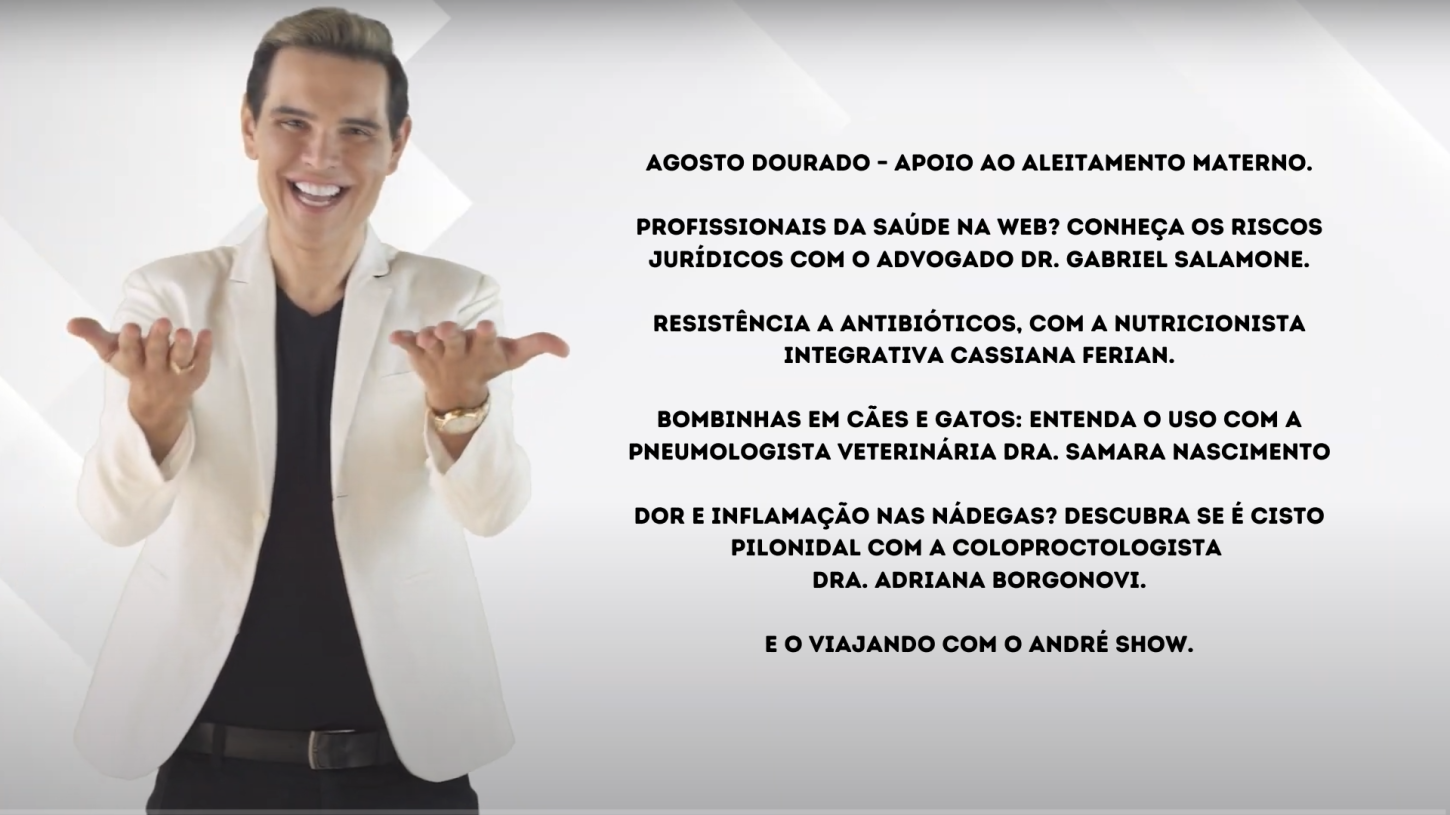 Assista agora ao Programa André Show exibido em 08/08/2026