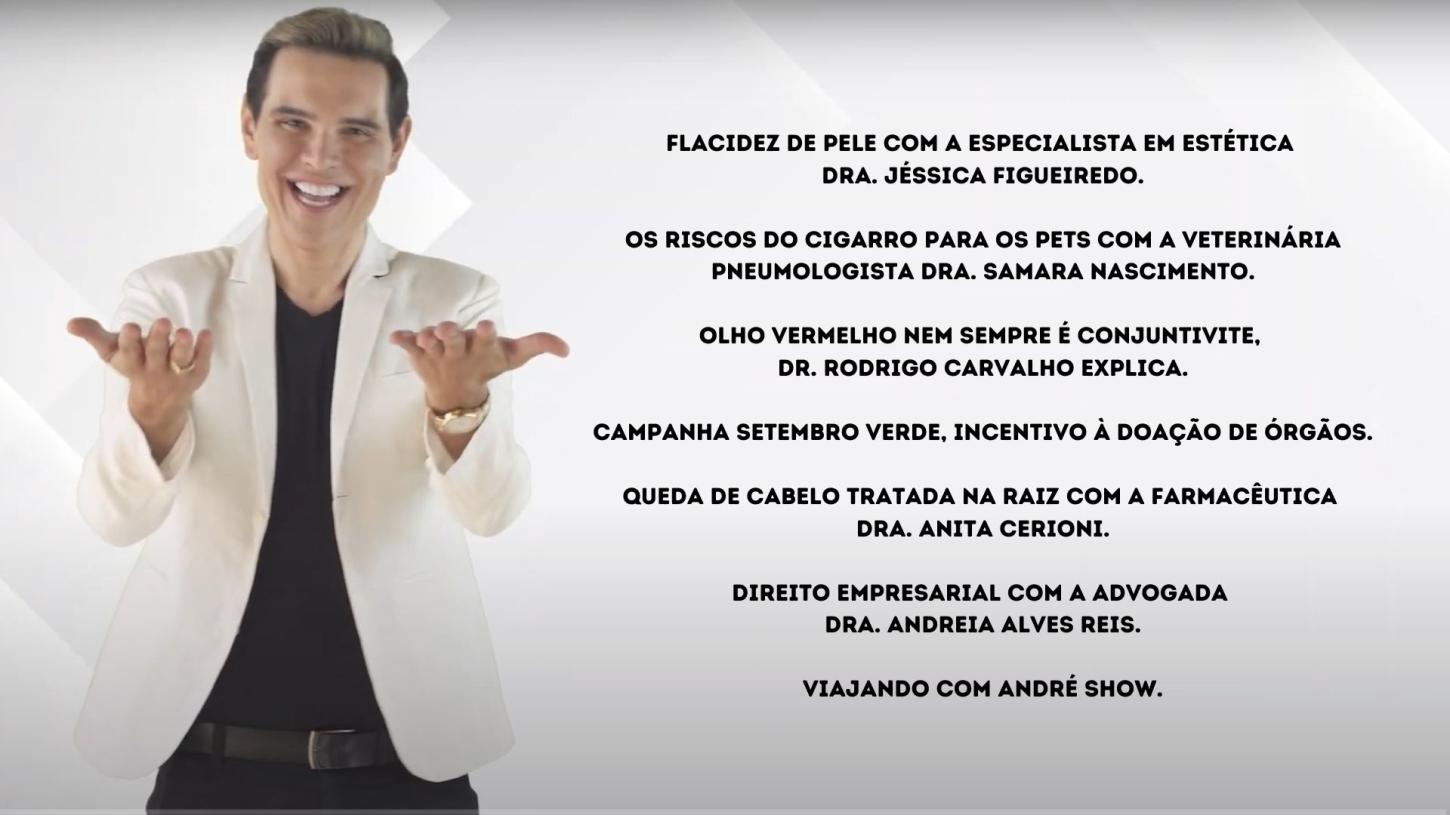 Assista agora ao Programa André Show exibido em 12/09/2026