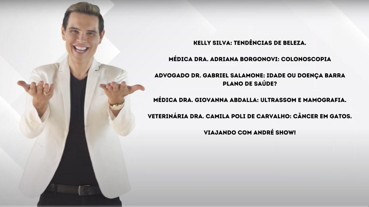Assista agora ao Programa André Show exibido em 03/10/2026