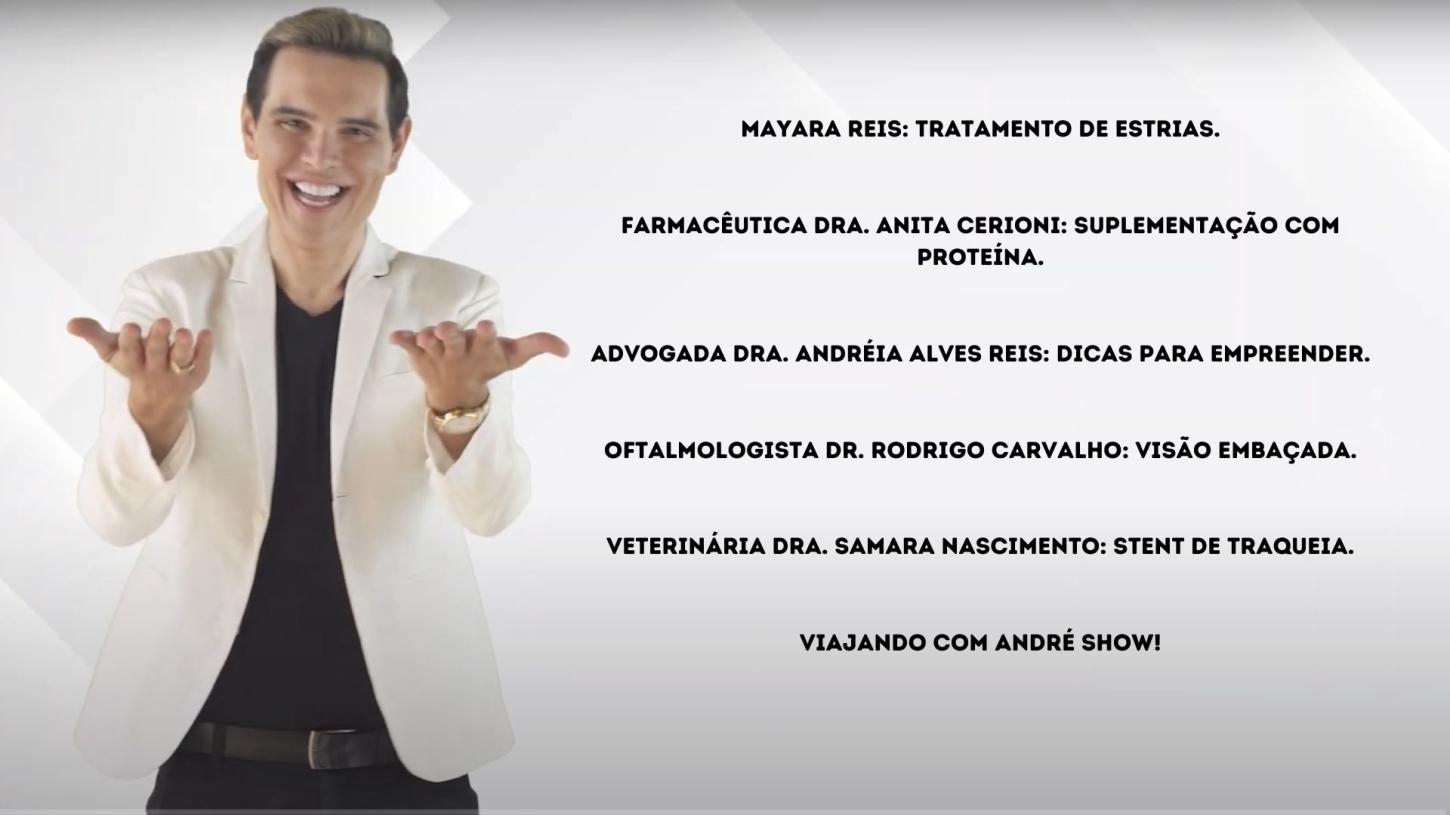 Assista agora ao Programa André Show exibido em 10/10/2026