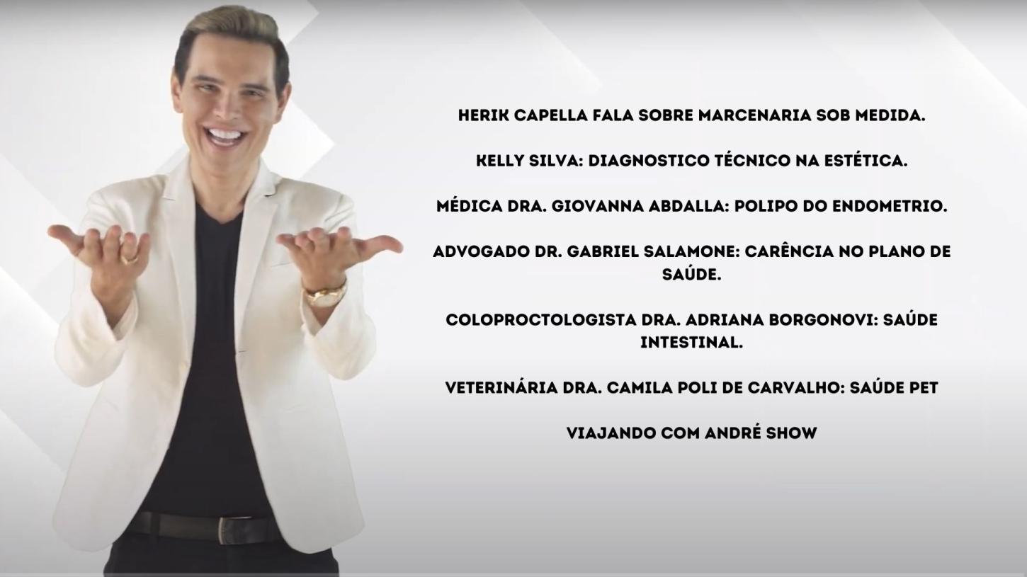 Assista agora ao Programa André Show exibido em 17/10/2026